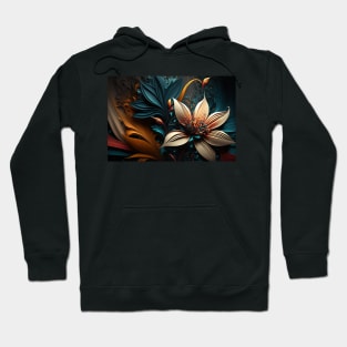 Abstract Floral Garden Botanical Print Hoodie